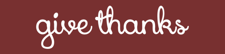 Red Background, Giving, Thanks, White Text, Give, Thanks